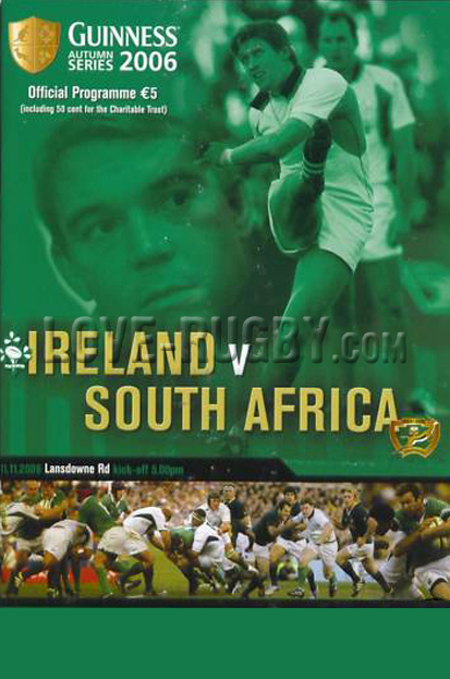 2006 Ireland v South Africa  Rugby Programme